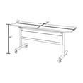 thumbnail image 4 of Regency Kobe 72 x 24 in. Flip-Top Privacy Nesting Table- Neo Walnut, 2 M Stack Chairs- Blue, 4 of 10