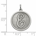thumbnail image 3 of Sterling Silver Brocaded Initial E Charm, 3 of 3