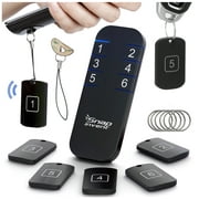 Key Finder, TV Remote Finder, Retriever, items locater 6 Trackers in 1 with Beeper Sound 80dB, 100ft Range