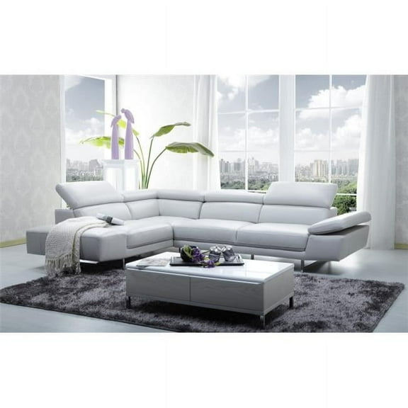 JandM Furniture  Italian Leather Sectional - Left Hand Facing
