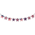 thumbnail image 2 of Patriotic Star Garland Banner for 4th of July Decorations, Red White Blue Stars Bunting for Memorial Day, Veterans Day, Independence Day, Patriotic Holiday Hanging Decor, 2 of 4