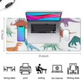 thumbnail image 5 of Long Mouse Pads for Desk,Colorful Dinosaurs Rainbow Pattern Desk Mats on Top Of Desks, Desk Mouse Pad Extra Large with 3mm Non-Slip Base and Stitched Edge for Gaming,Office,Work,Home 35.4"x15.7", 5 of 6