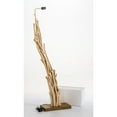 thumbnail image 4 of Modern Home Angled Driftwood Nautical Wooden Floor Lamp, 4 of 7