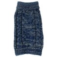 thumbnail image 2 of Classic True Blue Heavy Cable Knitted Ribbed Fashion Dog Sweater, 2 of 7
