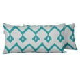 thumbnail image 1 of VargottamIndoor/OutdoorPolyester FabricLumbarPillowCover,All-Weather Waterproof Rectangular Cushion Case for Patio Furniture,12" x 18"Set of 2 -Ikat-87, 1 of 6