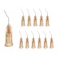 thumbnail image 1 of Paquete de 12 puntas de aguja de dispensación precurvadas, aguja de acero inoxidable de 26 gauge con punta de 45 grados, aguja dispensadora de punta roma de 0.5" con luer slip, marrón claro, 1 of 6