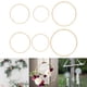 thumbnail image 1 of 6 Piezas de Aros de Circular de Macramé para Decoraciones Bricolaje BLESIY Aro de anillos de atrapasueños de bambú, 1 of 8