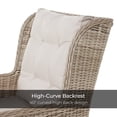 thumbnail image 3 of Grand Patio High-Back Dining Chairs with All-Weather Wicker with 5.5'' Cushion, Sunbrella® Fabric, Full Aluminum Fram, Set of 2, 3 of 7