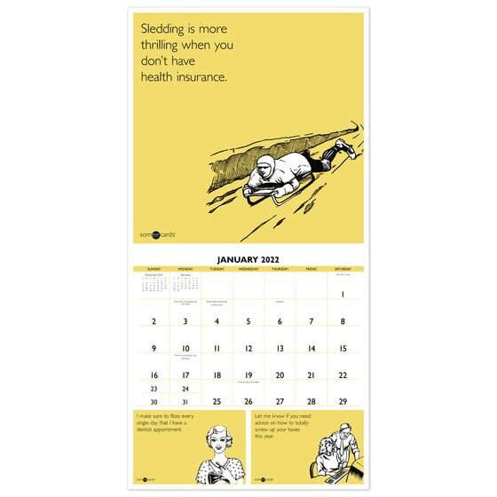 Someecards 2022 Monthly Wall Calendar 12 X 12 - Wall Calendars - Walmart.com