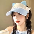 thumbnail image 6 of Slccxzc Blue Sweet Baseball Cap Kawaii Cat Ear Hats Lolita Style Fashion Caps Summer Sun Hat, 6 of 7