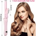 thumbnail image 2 of Rotating Curling Iron 1 Inch, Automatic Curling Wand, Professional Hair Curler with Long Barrel, 13 Adjustable Temps, 30s Instant Heat, 1H Auto Off, 110-240V Dual Voltage & Anti-Scald, 2 of 7