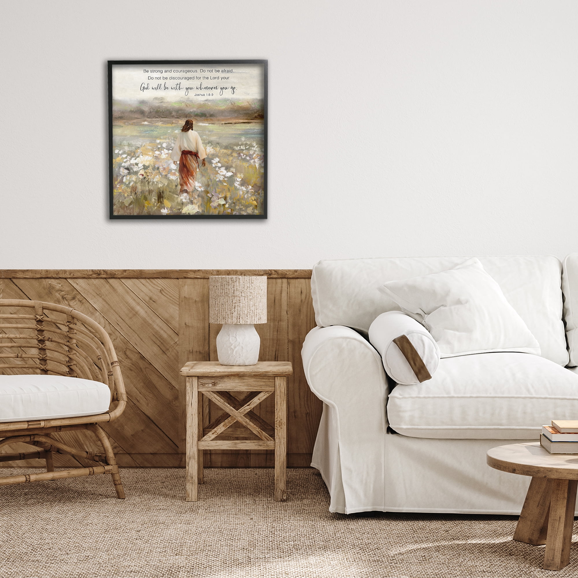 Stupell Industries God With You Wherever Black Framed Giclee Art, design by Sally Swatland