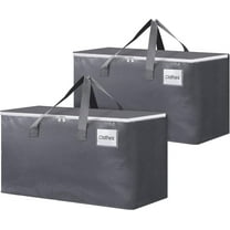 Large Moving Boxes and with Zippers & Handles Moving Supplies with lids, Heavy Duty Totes for Storage Bags for Space Saving, Fold Flat, Moving and Storing 93L, 2 Pack