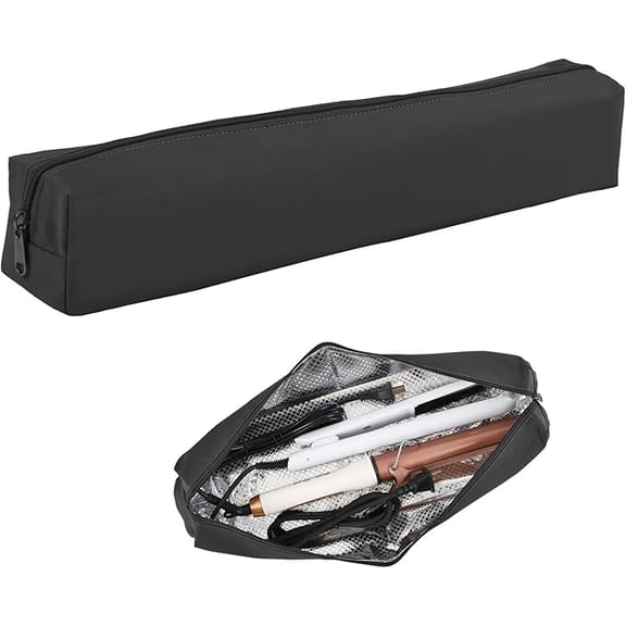 Professional Hot Hair Tools Organizer Bag Portable Travel Heat Resistant Storage Case Pouch for Curling Irons, Flat Irons, Hair Straightener and Styling Tools(17.7" x 3.2"x 3.2")