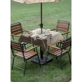 thumbnail image 4 of Outdoor Tablecloths with Umbrella Hole & Zipper, Vintage Flowers 60x60 Inch Square Tablecloths, Birds Retro Art Elegant Farmhouse Waterproof Table Cloth, Patio/Pool/Picnic Table Covers, 4 of 8
