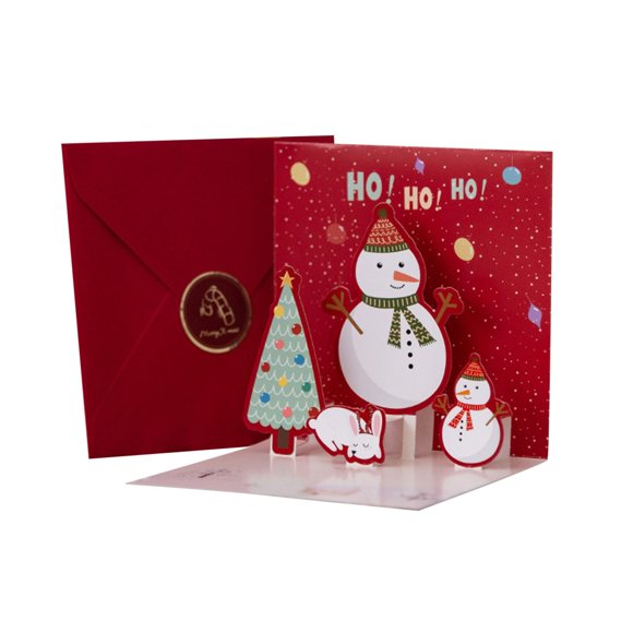 Christmas DecorGreeting Card3D Stereo Greeting Card Creative Christmas Message Card Holiday CardParty greeting card