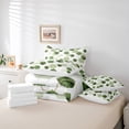 thumbnail image 5 of Manfei Chic Honeycomb Adult Bedding Comforter Set 7 Pieces, Green Art Watercolor Full Bedding Set, Fashion Abstract Ombre Fitted Sheet Flat Sheet, Breathable Home Decor, 5 of 7