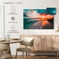 thumbnail image 5 of Elephant Stock Beach With Sunset Wall Art - Horizontal Canvas Wall Art - Living Room Wall Decor - Beach Canvas - Orange And Teal Decor - 36" x 24", 5 of 8