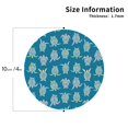 thumbnail image 3 of Pofeuu Sea Turtle Print Leather Coasters Set of 6, Round Cups Mugs Mat Pad for Home Kitchen Heat Resistant Drink Coasters,Round Shape, 3 of 7