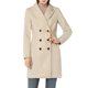 thumbnail image 2 of Abrigo largo de invierno de doble botonadura con solapa muesca para mujer INSPIRE CHIC en crema blanco, 2 of 7
