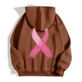 thumbnail image 6 of Arlun Womens Zipper Up Hoodies Sweatshirts Cancer Awareness Month Long Sleeve Hooded Tops Casual Loose Fit Comfortable Fall Winter Jackets Brown M, 6 of 6