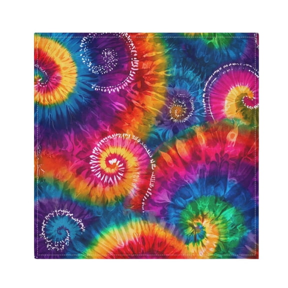 1 Pack 20'' x20" Satin Table Napkins Dinner Napkins for wedding Party Decoration events Colorful Tie-dye with Swirling