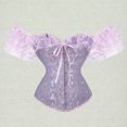 thumbnail image 1 of Corsé Corte Mujer Corset Top Estilo Retro Suave Transpirable Cómodo para Mascarada (Púrpura M) Cgtredaw Para estrenar, 1 of 1