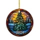 thumbnail image 2 of Christmas Acrylic Pendant Concave Textured Round Pendant Decoration, 2 of 6