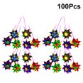 thumbnail image 2 of 100Pcs Plastic Rainbow Windmill DIY Windmill Party Lawn Decoration for Party Decoration(Mixed Color), 2 of 9