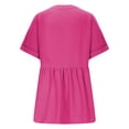 thumbnail image 5 of JMKQLZ Chemise Ample à Manches Courtes et Col en V pour Femmes, 5 of 5