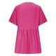 thumbnail image 5 of Tamaño Más Suelto Ajuste Camisetas para las Mujeres con Cuello en V de Manga Corta Suelta Camisa Superior, Poliéster, 5 of 5