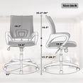 thumbnail image 5 of CL.HPAHKL Mesh Office Chair Comfortable Desk Chair, Ergonomic Rolling Task Chair with Armrest, White, 5 of 7