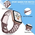 thumbnail image 2 of KOMI Compatible with Apple Watch Band 41mm 40mm 38mm for Women Men, 4 Pack Silicone Sport Replacement Wristband for iWatch SE Series 9 8 7 6 5 4 3 2 1, 2 of 7