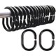 thumbnail image 1 of 36 paquetes de anillos para cortina de ducha, ganchos negros para cortina de ducha, anillos de riel para cortina de baño de plástico en forma de C, 1 of 4