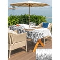 thumbnail image 5 of Outdoor Tablecloth with Umbrella Hole for Patio/Picnic/Party/Camping, Spring Gray Eucalyptus Waterproof Table Cloth Rectangle Table Cover Washable, Summer Botanical Leaf Country (54"x 80"), 5 of 8