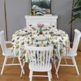 thumbnail image 2 of Multicolor Christmas Tree and Ornament Pattern Round Tablecloth 60"x60",Wrinkle Wipeable Table Cloth for Kitchen Dining Room Picnic Patio Party, 2 of 6