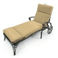 thumbnail image 5 of Jordan Manufacturing 72" x 22" Husk Texture Birch French Edge Outdoor Chaise Lounge Cushion with Ties and Hanger Loop, 5 of 14