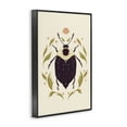 thumbnail image 3 of Stupell Industries Black Beetle with Leaves Animals Painting Black Framed Art Print Wall Art, 12 x 18, 3 of 8