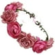 thumbnail image 3 of KAKOWELY Corona de flores para novia, tocado de rosas artificiales, corona floral para el cabello, diadema de boda, 3 of 5