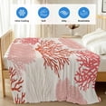 thumbnail image 4 of Red Coastal Cooling Blanket,Lightweight Breathable Summer Throw Blanket with Double Sided Cold Effect,Vintage Coral Ocean Modern Sea Abstract Picnic Blankets Bed Sheet for Hot Sleepers 60"x80", 4 of 8
