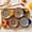 4PCS-Flower, variant on Austok Ceramic Dipping Bowls Set of 4, Small Bowls for Sauce, Mini Appetizer Plates for Side Dishes, Condiment, Snack, Fruits, Dessert, Microwave & Dishwasher Safe