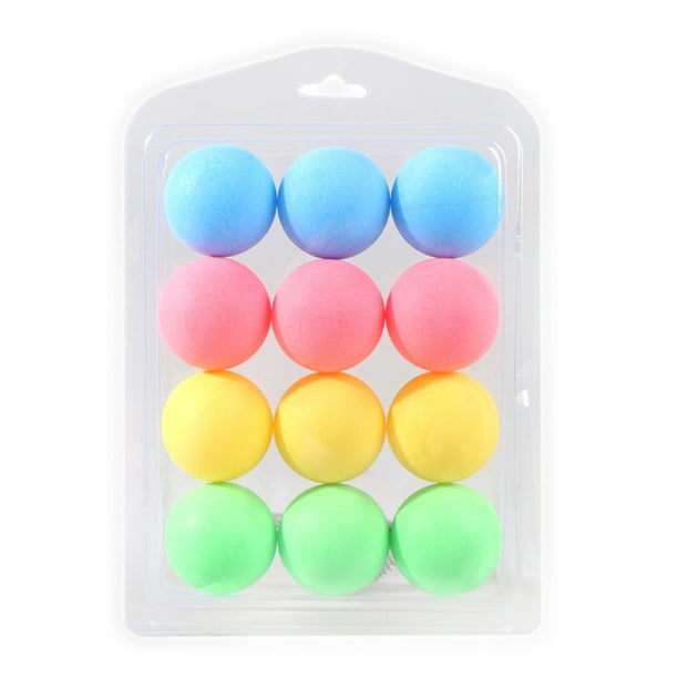 12 Pcs Balles De Ping Pong Colorées Balles De Décor De Tennis De