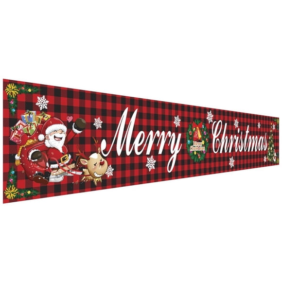 KTTECTOA Outdoor Merry Christmas Letters Banner Decorative Banner Flag Pull Decoration Clearance House Decor Canada Days Decor Home and Kitchen