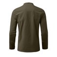 thumbnail image 6 of Kizanda Men Half Button Work Shirt with Chest Pockets Pullover Lightweight Stand Collar Work Comfy Office Shirt Long Sleeve Fall Winter Business Casual Top for Men XXL, 6 of 9