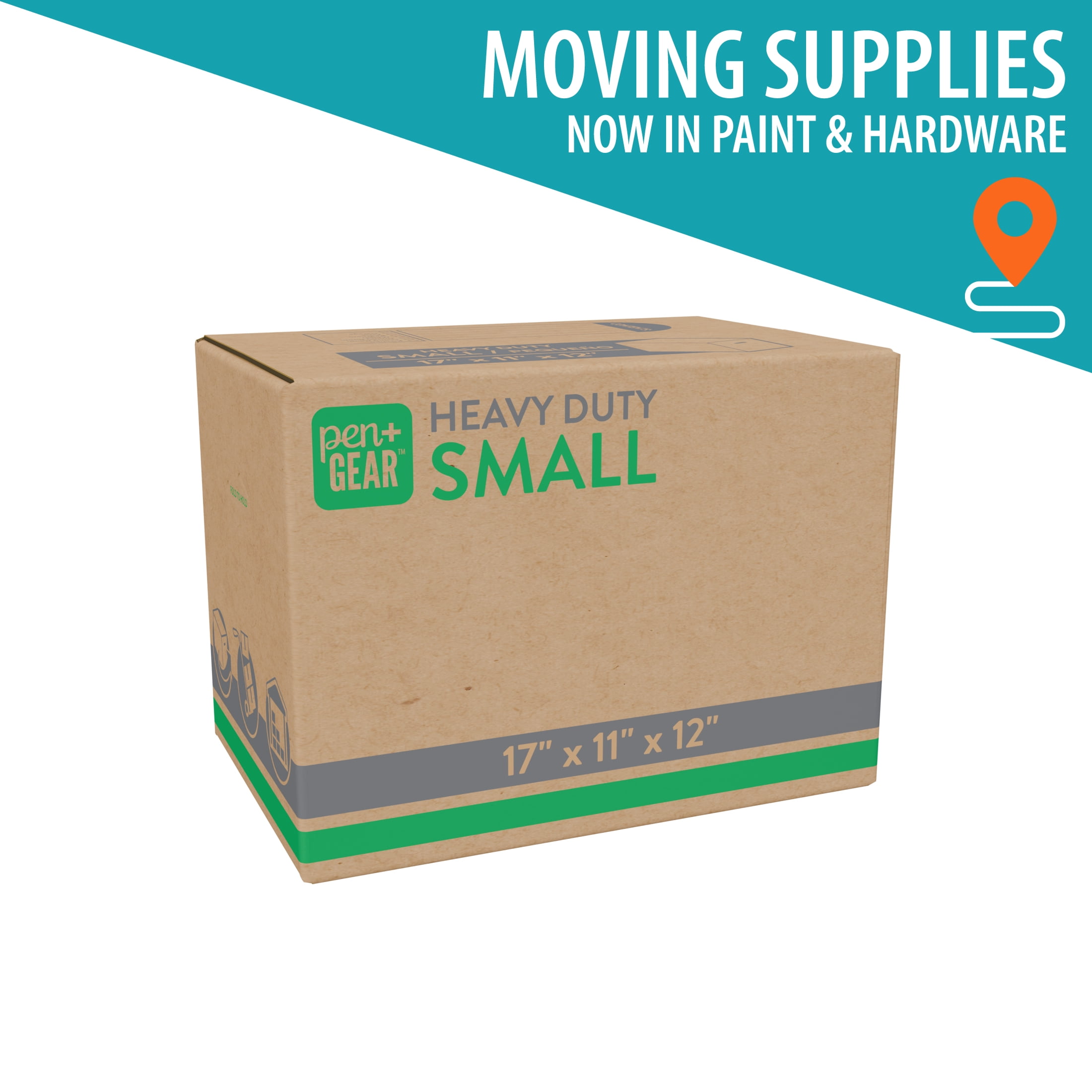 (10 pack) Pen+Gear Small Heavy Duty Kraft Moving Boxes, 17L x 11W x 12H