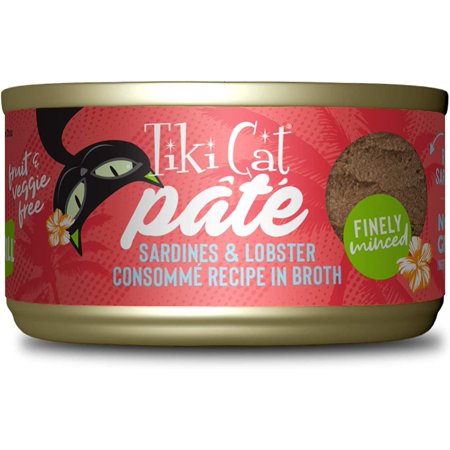 UPC: 0693804480446 | Tiki Cat Grill P t   Sardines & Lobster Consomm   High-Protein and 100% Non-GMO Ingredients  Wet Finely Minced Cat Food for All Life Stages  2.8 oz. Cans (Case of 12)