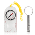 thumbnail image 1 of Acrylic Compass Scale with Silver Whistle - Compact Navigation Tool, 1 of 7
