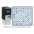 thumbnail image 2 of Printtoo Personalized Stationery Theme Icons Rubber Stamp Self Inking Stamper 24 mm-Violet, 2 of 7