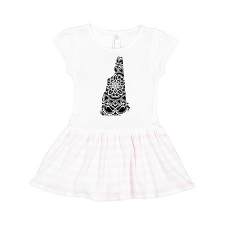 

Inktastic New Hampshire Silhouette Mandala Gift Toddler Girl Dress