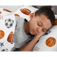 thumbnail image 6 of Sweet Jojo Designs Watercolor Sports Theme Multicolor Full/Queen Bed Comforter 3 Piece Bedding Set - 3 Piece, 6 of 6